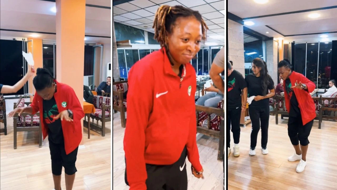 Amedspor kadın futbol takımı halayla coştu: Davul-zurna eşliğinde eğlence