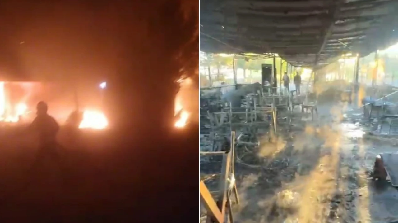 Otogarda sabaha karşı alev paniği: Restoran küle döndü