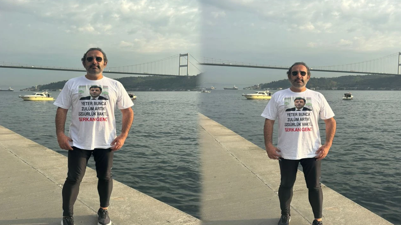 Selahattin Demirtaş tişörtüyle sahilde koşup özgürlük istedi