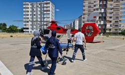 Attan düşen İlhami Olca, ambulans helikopterle sevk edildi