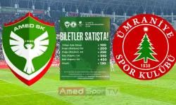 Amedspor Ümraniyespor maçı İçin bilet fiyatları belli oldu