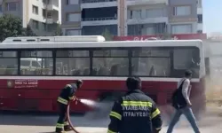 Diyarbakır Çınar’da halk otobüsünde yangın paniği
