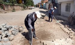 Diyarbakır’da kilitli parke taşı çalışması