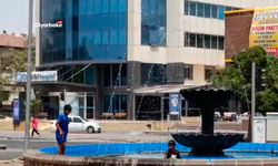 Diyarbakır’da çocuklardan tehlikeli serinleme yöntemi