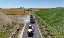 Çınar-Bismil bağlantı yolunda asfalt çalışması
