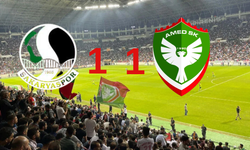 Amedspor ve Sakaryaspor ilk yarı beraberlikle yetindi