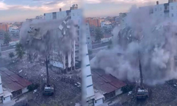 Diyarbakır’da 8 katlı bina tek müdahaleyle yıkıldı