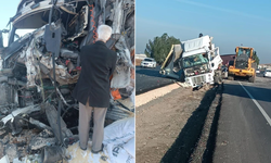 Diyarbakır’da feci kaza: İki tır ve bir otomobil çarpıştı