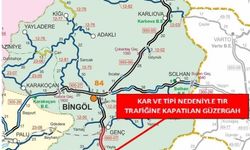 Yoğun kar ve tipi yolu kapattı: Bingöl-Diyarbakır yolu TIR trafiğine kapalı