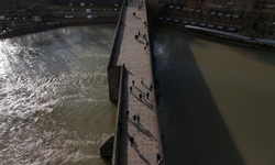 Diyarbakır’da On Gözlü Köprü dronla görüntülendi