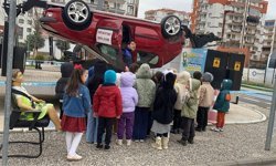 Diyarbakır'da minikler trafik parkında kuralları eğlenerek öğrendi