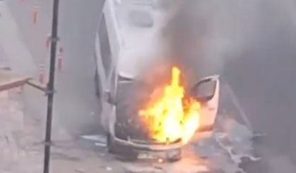 Diyarbakır’da öğrenci servisi cayır cayır yandı