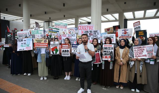 Diyarbakır’da öğrenciler İsrail'i protesto etti
