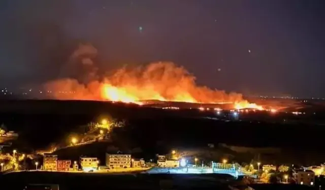 Diyarbakır'daki anız yangını korku yarattı!
