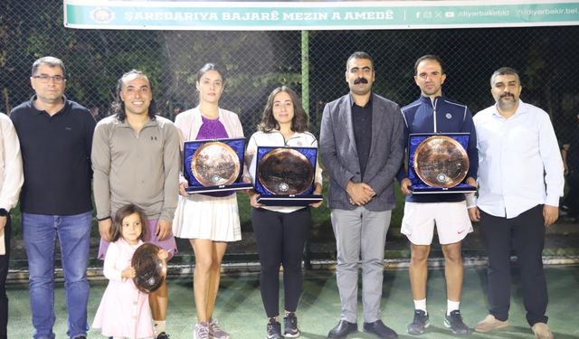 14. Amed Cup Tenis Turnuvasında dereceye giren sporculara ödül verildi