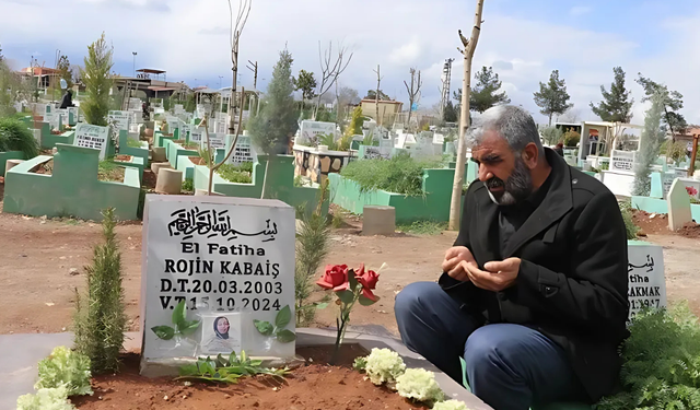 Rojin Kabaiş’in ailesi kızlarının mezarı başında