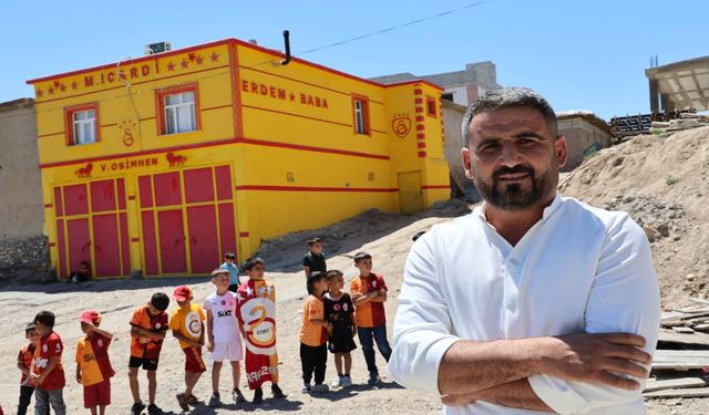 Diyarbakır’da bir Galatasaray sevdalısının renkli evi