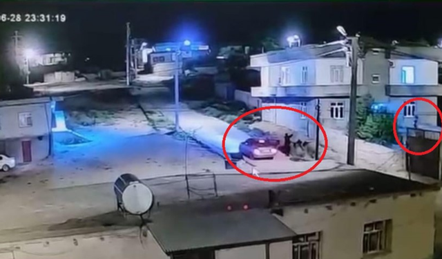 Çınar’da silahlı saldırı güvenlik kamerasında