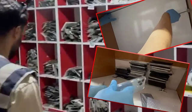 Bismil’de iş yerinde kaçak cep telefonu operasyonu