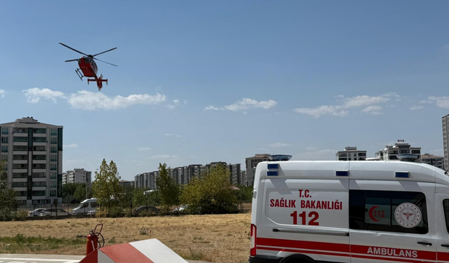 Çermik’te fenalaşan 81 yaşındaki hasta helikopterle Diyarbakır’a nakledildi