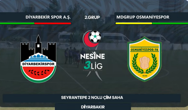 Diyarbekirspor evinde Osmaniyespor’a karşı puan kaybetti: 1-1