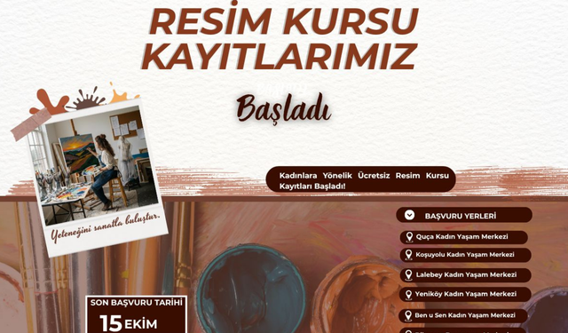 Diyarbakır Büyükşehir Belediyesi’nden kadınlara ücretsiz resim kursu