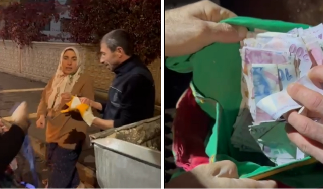 Çöpte bulunan servet Diyarbakır’da sahibine geri verildi