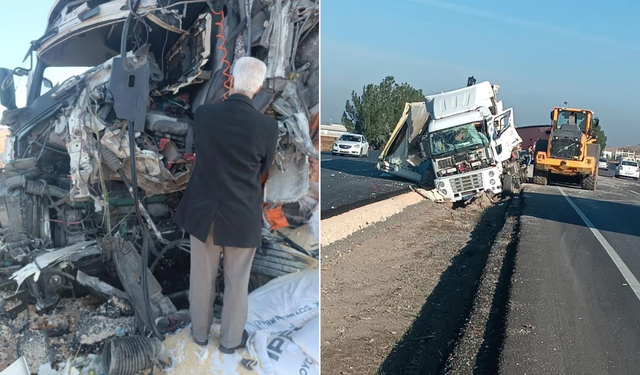 Diyarbakır’da feci kaza: İki tır ve bir otomobil çarpıştı