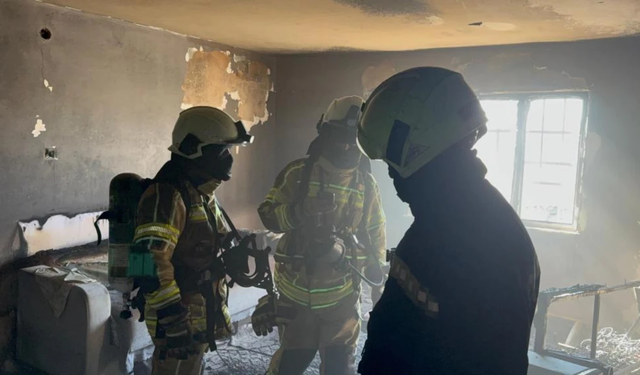 Diyarbakır’da sobadan dolayı çıkan yangın evi küle çevirdi