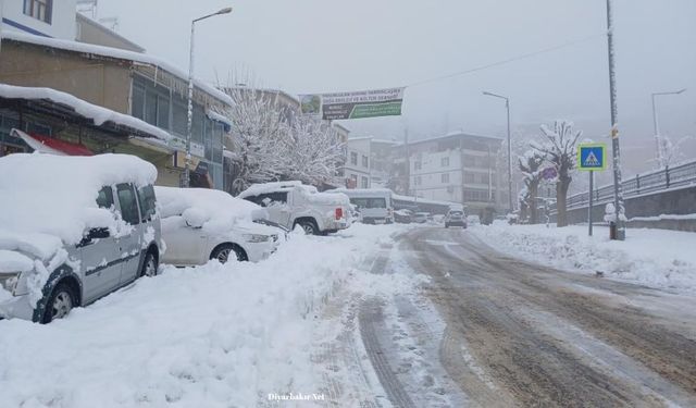 Diyarbakır Kulp'ta kar kalınlığı 1 metreyi geçti: Köy yolları kapandı