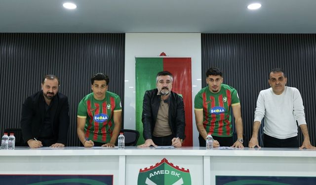 Amedspor'da iki oyuncu için imza töreni düzenlendi!