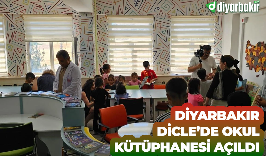 Diyarbakır Dicle’de okul kütüphanesi açıldı