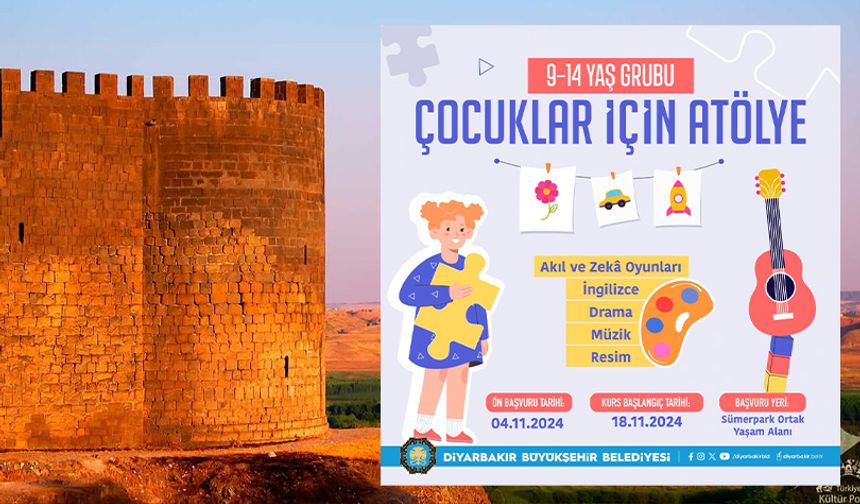 Diyarbakır Büyükşehir'den çocuklar için yeni atölyeler