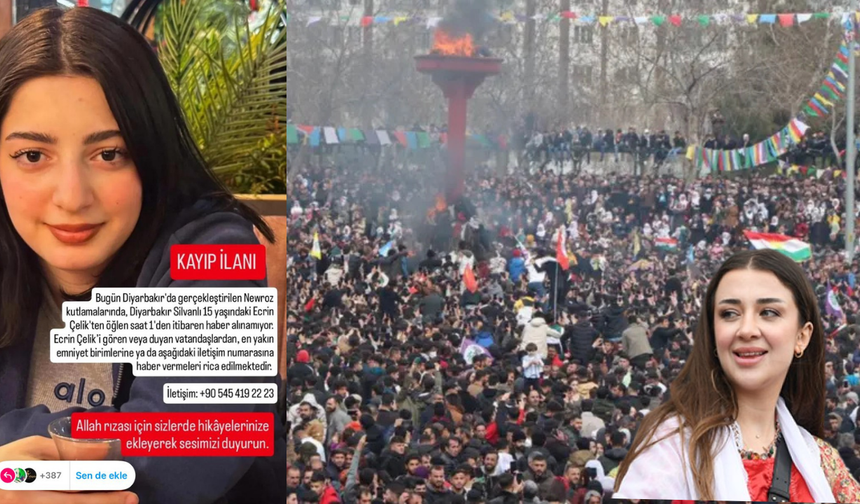 Diyarbakır’da Newroz etkinliği sırasında kaybolan genç kız için arama çalışmaları sürüyor