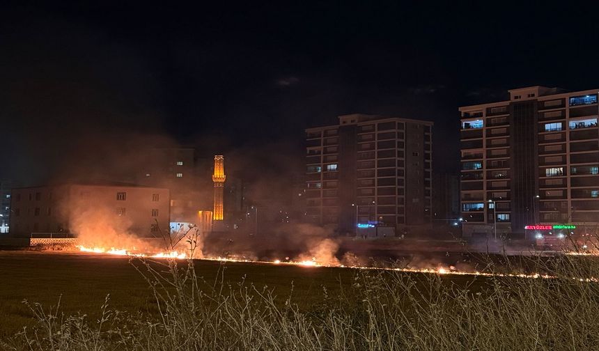 Kayapınar’da anız yangını paniği!