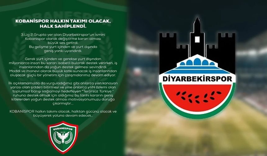 Kobanispor’dan “Halkın Takımı” mesajı, 2 isim takımdan ayrıldı