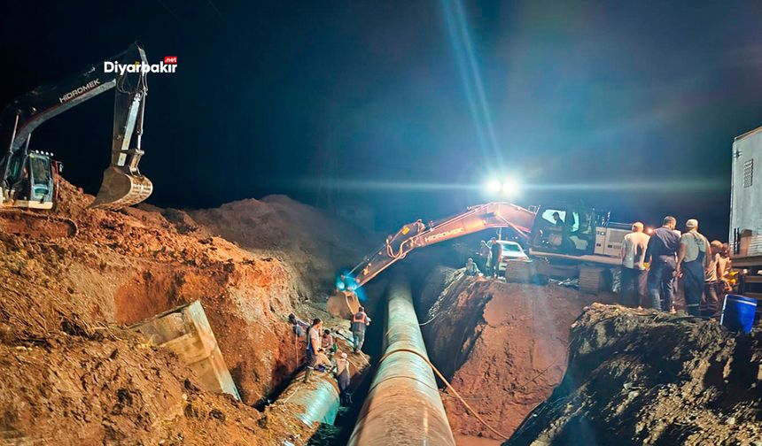 Diyarbakır’da Ana İsale hattındaki arıza başarıyla giderildi