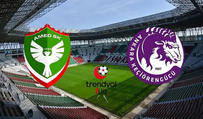 Amedspor - Keçiörengücü macı Üç kanalda canlı yayınlanacak