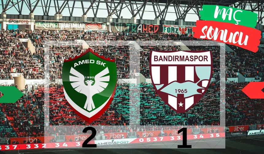 Amedspor 2 - 1  Bandırmaspor 17. Hafta maç özeti