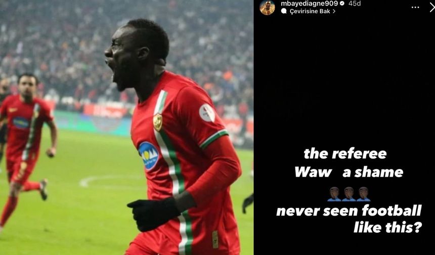 Amedsporlu Diagne'den Erzurumspor maçının hakemine tepki: Ne ayıp!