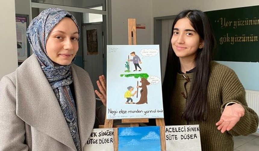 Bismil’de atasözleri tuvale taşındı