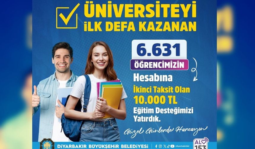 Diyarbakır'da üniversiteye yeni başlayan gençlerin ailelerine can suyu!