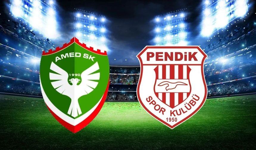 Pendikspor-Amedspor maçı canlı yayın bilgisi ve muhtemel 11'ler!