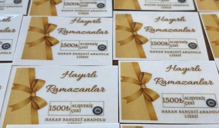 Çermik'te öğrencilere yardım çeki