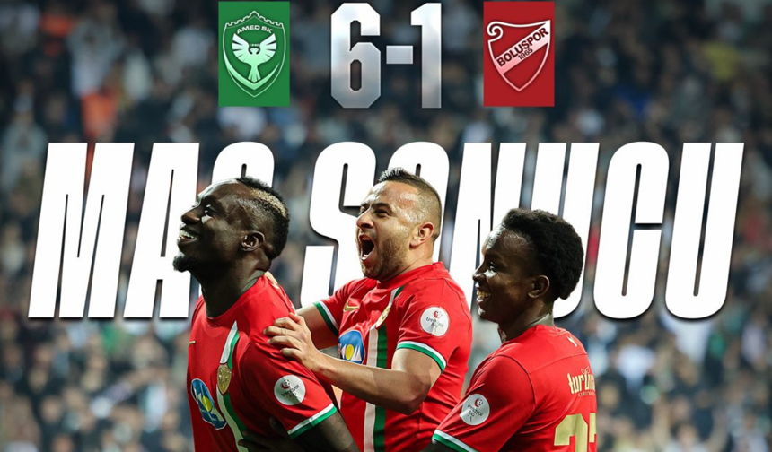 Amedspor 6-1 Boluspor Maç Özeti  33. Haftada Gol Şov