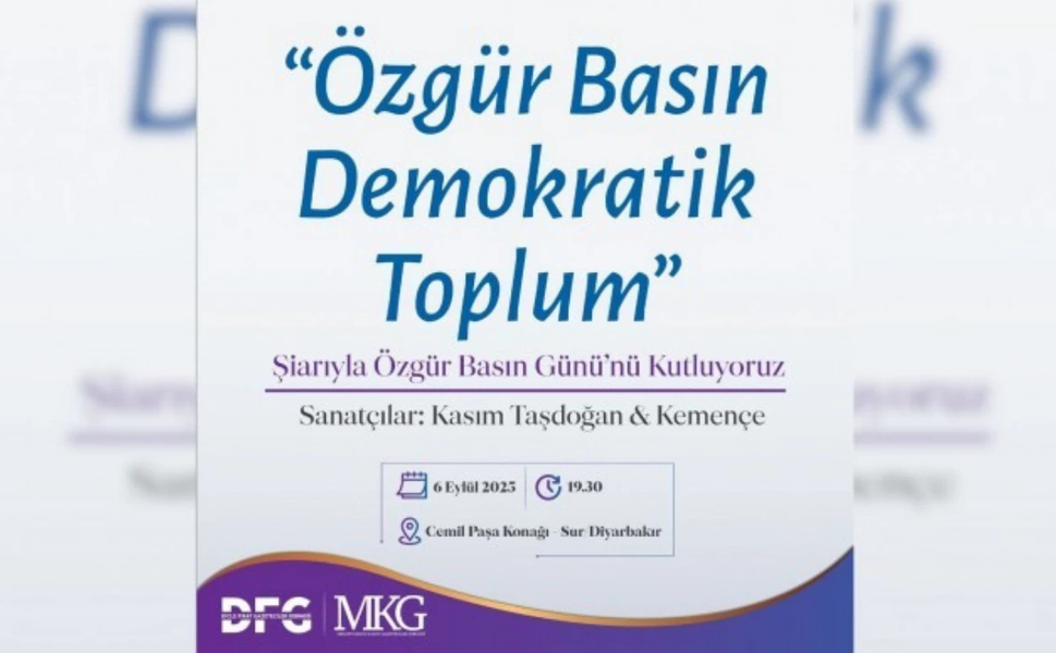 Diyarbakır’da basın emekçilerine özel 6 Eylül konser etkinliği