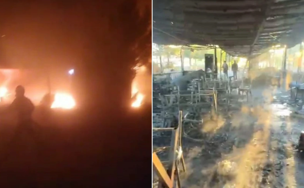 Otogarda sabaha karşı alev paniği: Restoran küle döndü