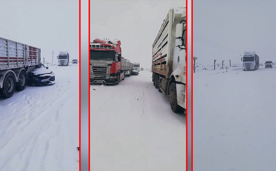 Diyarbakır–Siverek karayolunda kar kabusu: Sürücüler yolda mahsur kaldı