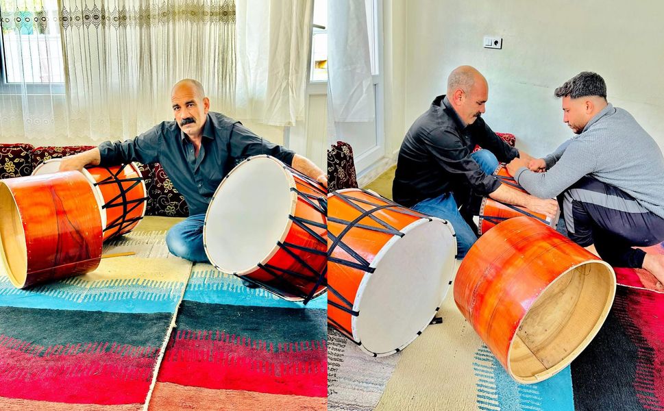 Diyarbakır'ın yaşayan efsanesi: 40 yıldır davul imalatı yapıyor