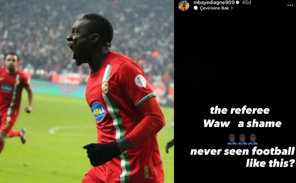 Amedsporlu Diagne'den Erzurumspor maçının hakemine tepki: Ne ayıp!